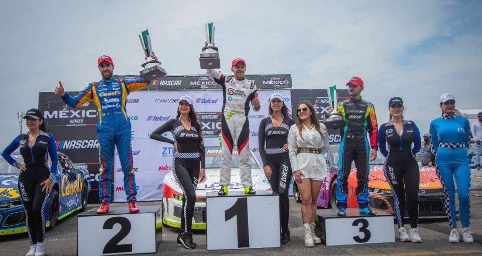 Gda) Gracia Jr. Razo Calderon Podio Nascar Mexico