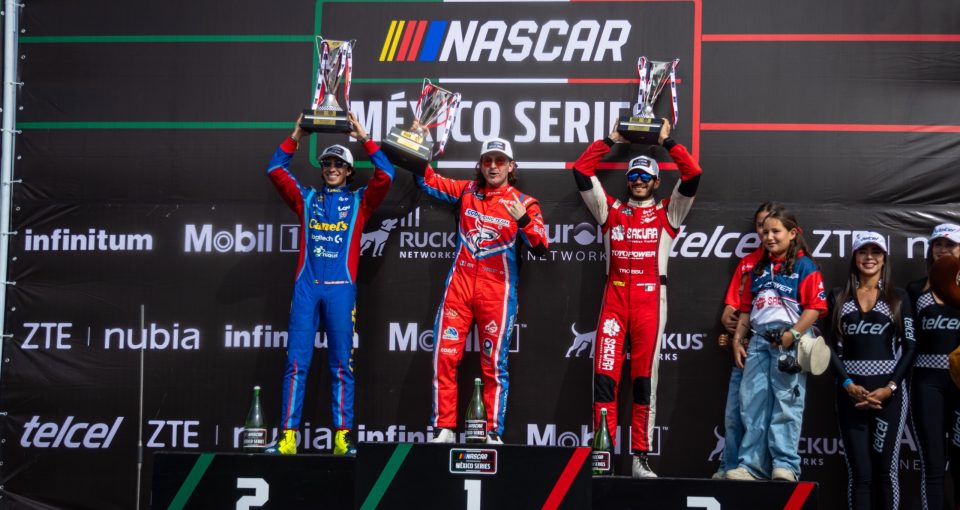 Podio Nascar México Gutiérrez Rejón Vences